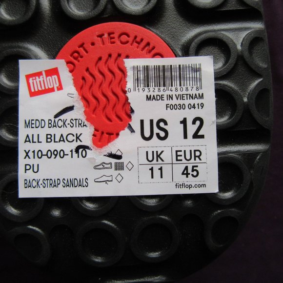 Mens Fitflop Back Strap Sandals Sz 12 New main image 9